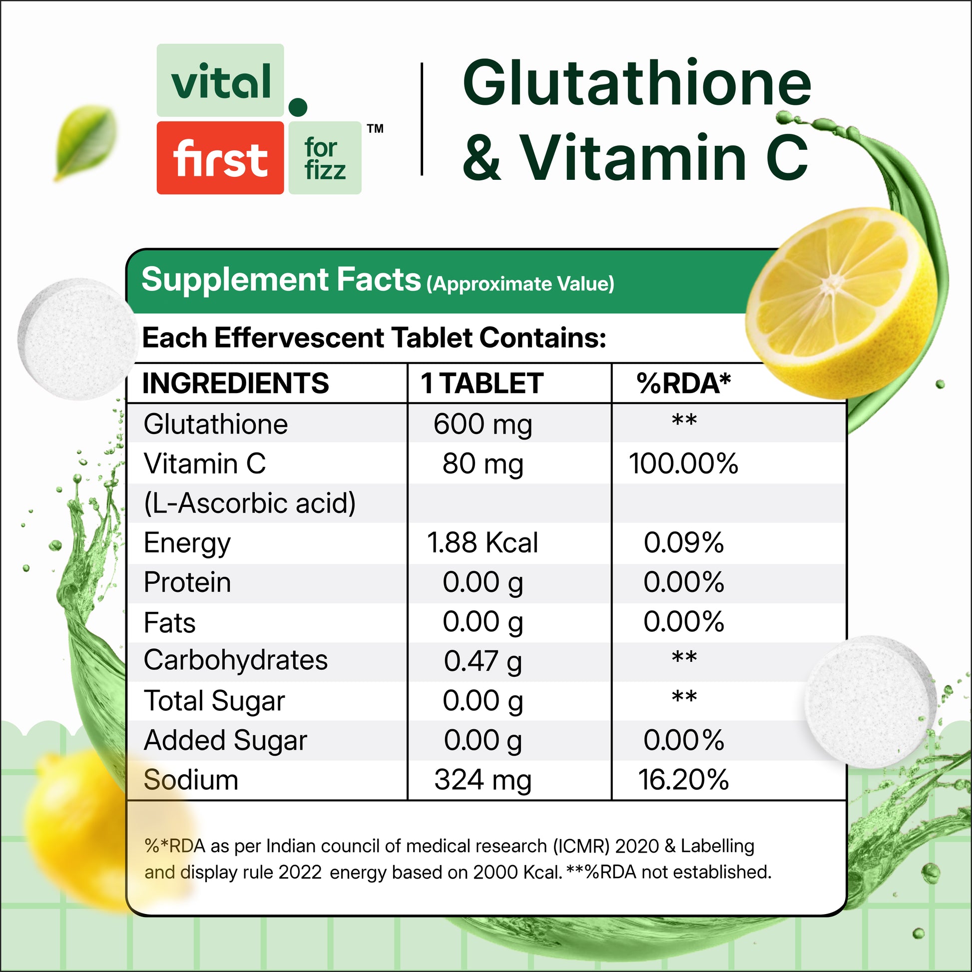 Glutathione & Vitamin C Effervescent