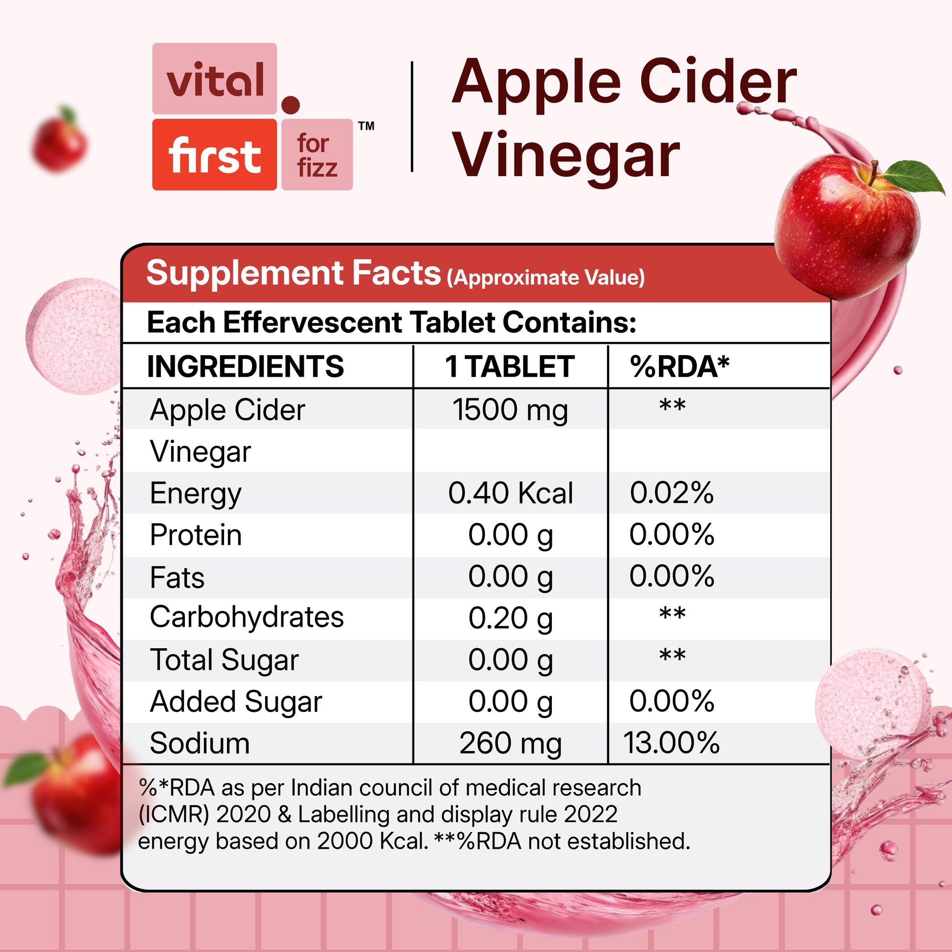 Apple Cider Vinegar Effervescent