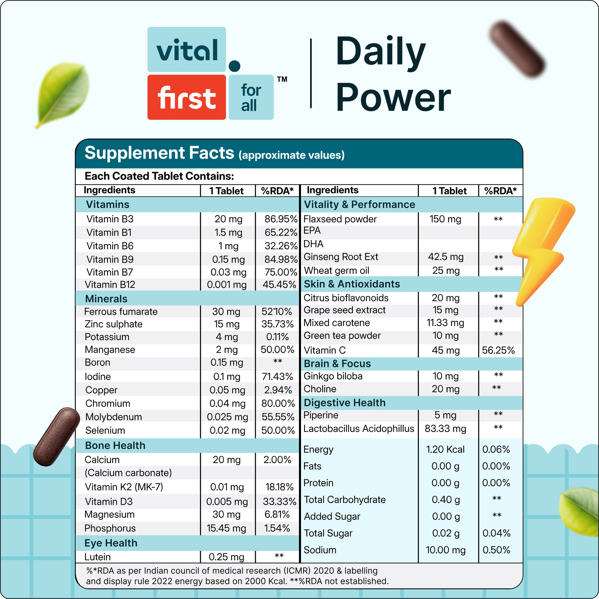 Daily Power Multivitamin Tablets